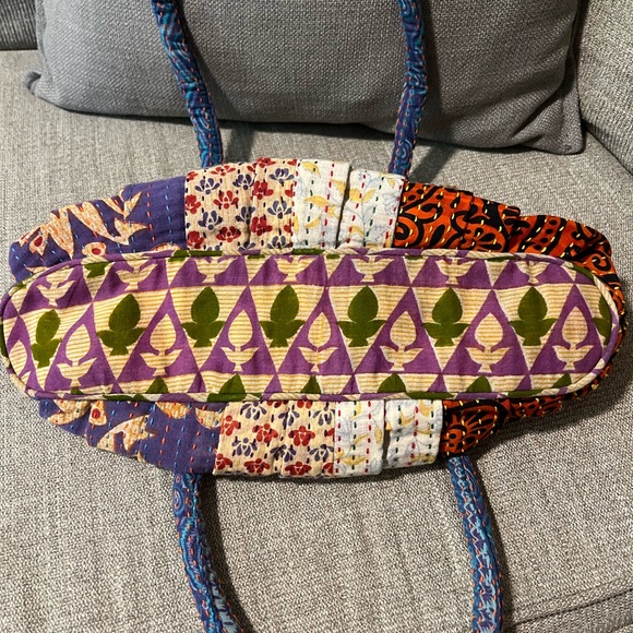 UEC Multicolored Quilt pattern patchwork purse Handmade in Bangladesh. - Picture 5 of 9